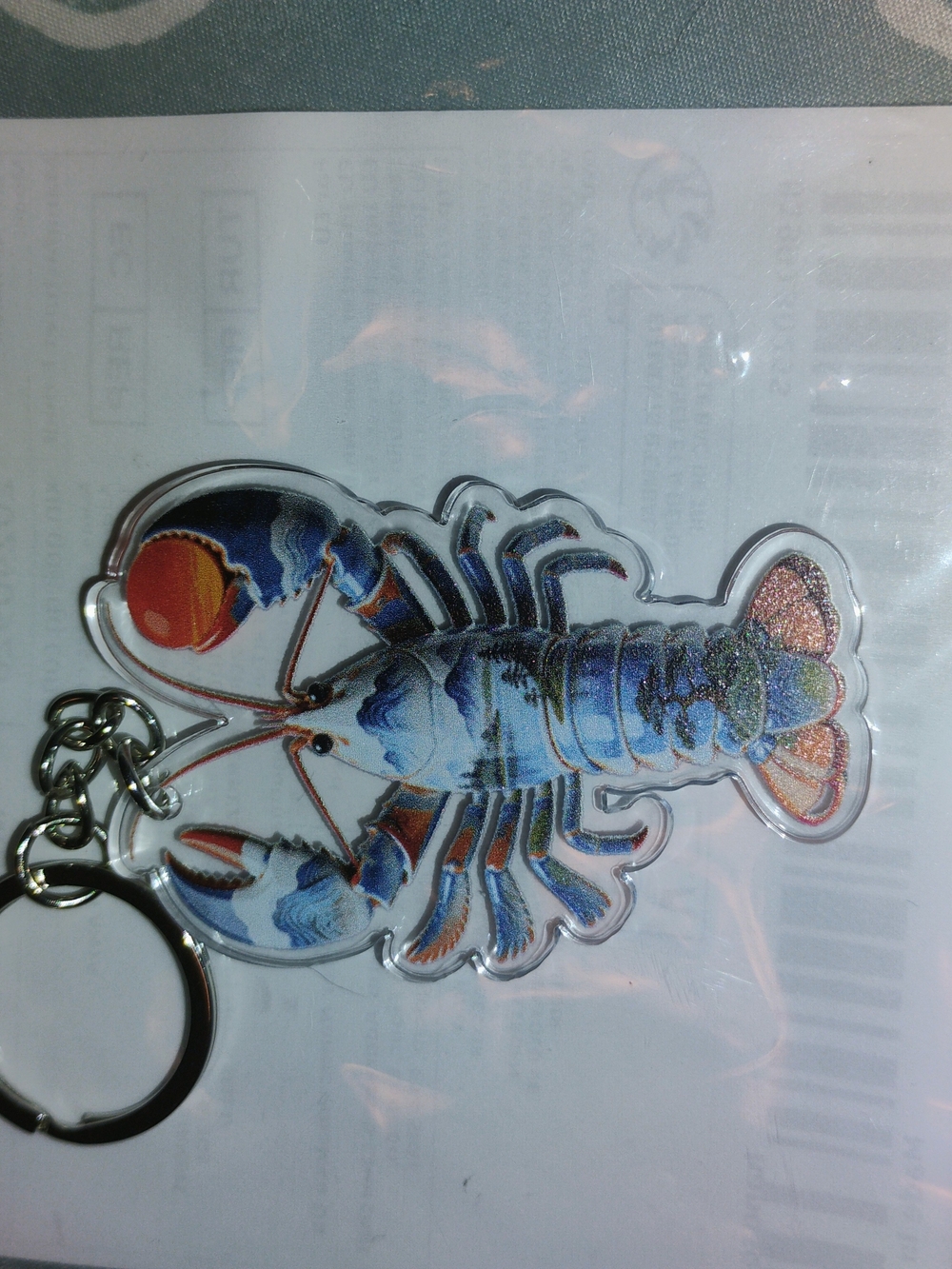 Blue Lobster Acrylic Keychain - Women's Accessories